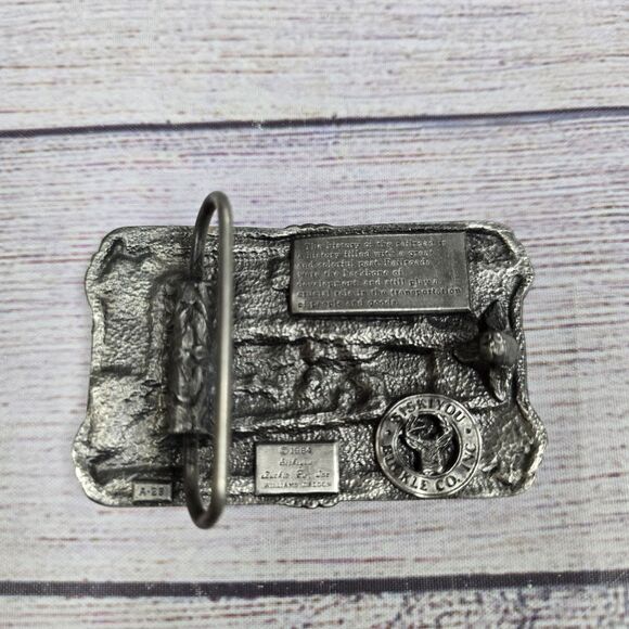 Vintage Siskiyou Buckle Co. Belt Buckle 1984 Railroad Locomotive Train Engine - Picture 2 of 5